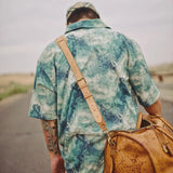 Wiaofellas  -  New Summer Style Hawaiian Loose Floral Shirt Men's American Half-sleeved Niche High-end Shirt
