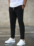 Wiaofellas  -  Business Casual Men's Pants Micro Beam Sports Versatile Long Trousers Comfortable Fit Summer Fashion