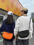 WIAOFELLAS  -  Shoulder bag men solid color casual youth simple fashion new Messenger bag