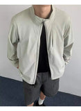 WIAOFELLAS  -  Simple Men's Jackets Stand Collar Thin Solid Color Quick-dry Casual Sun-protective Clothing Loose Male Coats Summer