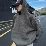 WIAOFELLAS  -  American retro misplaced knitted design sense autumn and winter sweater men and women fashion brand sweater couple jacket