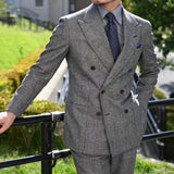 WIAOFELLAS  -  Classic Men Suit Business Wedding Suits Comfort 2-PCS Stripe Tailor-Made Groom Groomsman Formal Occasions Plus Size Customized