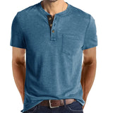 WIAOFELLAS  -  T Shirt for Men Summer Casual Solid Color Short Sleeve T Shirt for Man Polo Men High Quality Mens T-Shirts