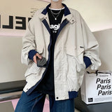 WIAOFELLAS  -  Spring Autumn Casual Solid Fashion Loose Casual Bomber Jacket Men Overcoat New Arrival Baseball Jackets Men's Jacket B27