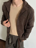 WIAOFELLAS  -  Knitwear Casual Sweatercoats Mens Vintage Button-up Turtleneck Knitting Cardigan Tops Men Vintage Long Sleeve Slim Knit Jackets