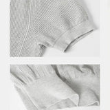 WIAOFELLAS  -  Men's Knitted Solid Color Short-Sleeved T-Shirt American Fashion Trend Casual Simple Loose Breathable Summer New Men's Tops