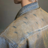 Wiaofellas  -  Mens Y2k Distressed Denim Casual Long-Sleeved Shirt Autumn Winter Genderless Fashion Retro Personality Loose Simple Shirt Unisex