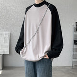 WIAOFELLAS  -  Spring Autumn New Casual Sweatshirts Men Harajuku Loose Streetwear Hoodies Male O-Neck Patchwork Pullover Hoody Plus Size M-8XL