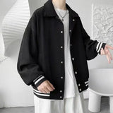 WIAOFELLAS  -  Retro Workwear Jacket Japanese Men's Vintage Baseball Jacket Men's Trendy Casual Loose Men's Jacket