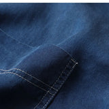 Wiaofellas  -  Silky Thin Summer Mens irt Stand Collar Open Cardigan Breathable Lyocell Denim ort Sve Trendy Casual Loose Fit Pure Color