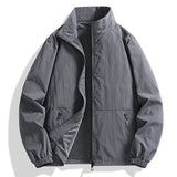 Wiaofellas  -  Men's Spring and Autumn Jackets Men's Plus-size Casual Autumn Wear Spring and Autumn Stand Up Collar Jackets