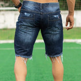 WIAOFELLAS  -  Men Jeans Short Overalls Men Jeans Overalls Mid Waist Rompers Jumpsuits Knee Length Denim Casual Solid Washing