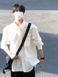 WIAOFELLAS  -  White Long Sve irt Youthful Sle Inner Wear for Men Spring Season Loose Fit Faionable Youth Japanese Sensation