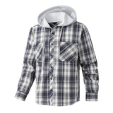 WIAOFELLAS  -  New Men's Casual Long Sleeved Checkered Hoodie Autumn and Winter Fashionable Versatile Top