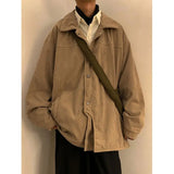WIAOFELLAS  -  American Retro Corduroy Jackets Men's High Street Loose Casual Personality Niche Jacket Men Tops Overcoat Male Clothes
