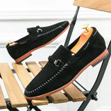 WIAOFELLAS  -  Men's Loafers Comfortable Leathe Casual Dress Shoes Light-Weight  Moccasin Slip On Driving Shoes for Male