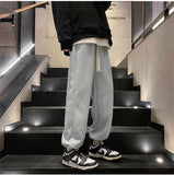 Wiaofellas  -  Winter Thickened Fleece Straight Leg Casual Pants Men's Trendy Lamb Velvet Versatile Cool Teenage Sports Fashion Trousers