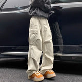 WIAOFELLAS  -  Brand Khaki Cargo Pants Mens Multi Pocket Hip Hop Mid Rise Baggy Casual Trousers Man Fashion Streetwear Male Clothes Joggers Men