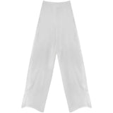 Wiaofellas  - New Autumn Niche Design Irregular Long Ribbon Loose Wide Leg Sports Pants Black White Straight Wide Leg Trousers 2Y7111