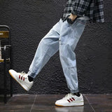 Wiaofellas  -  New Hip Hop Harem Jeans Pants Men Loose Joggers Denim Casual Sweatpants Korea Ankle Length Trousers Streetwear Male Clothes