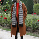 WIAOFELLAS  -  Autumn Winter Jacket Korean Fashion Coat Casual Korean Style Outerwear Solid Color Pattern Suitable For Vacation