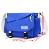 WIAOFELLAS  -  Men Oxford Crossbody Bags Travel Casual Top-handle Messenger Bag Outdoor Handbag Travel School Retro Zipper Shoulder Bag