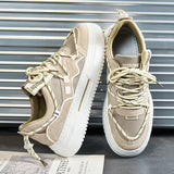 WIAOFELLAS  -  Sneakers For Men Vulcanized Shoes Sports Shoes Lace Up Skateboard High Quality Breathable Soft Comfortable Casual Shoes Male