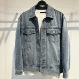 Wiaofellas  -  Men's Denim Jacket Blue Trendy Designer Male Jean Coats with Embroidery Flower Worn Korean Popular Clothes Elatic High Quality G