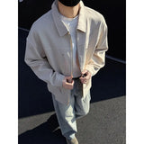 WIAOFELLAS  -  Spring Black Jacket Men Fashion Casual Apricot Jacket Men Streetwear Korean Loose Bomber Jacket Mens Short Coat M-3XL