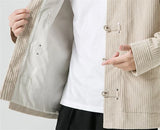WIAOFELLAS  -  Chinese Style Casual Jackets Mens Thick Jacket Warm Retro Corduroy Cotton Padded Jacket Disc Buckle Solid Winter Jacket Men Coat