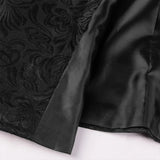 WIAOFELLAS  -  Mens Notched Lapels Medieval Suit Vest Jacquard Double Breasted Victorian Vests Gothic Steampunk Formal Waistcoat Tuxedo Vests