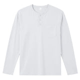 Wiaofellas  -  Daily Casual O Neck Pullover For Men Trendy Looe Breathable Shirts Men Autumn Outdoor Solid Color Long Sleeve Tops