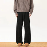 Wiaofellas  -  Spring Pleated Design Straight-leg Sweatpants For Men New Y2K Vintage Baggy Long Pants Streetwear Sports Casual Trousers