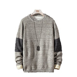 WIAOFELLAS  -  Autumn/Winter Men's Japanese Casual Loose Round Neck Pullover Sweater