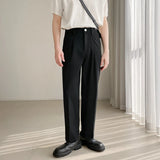 WIAOFELLAS  -  Black Suit Pants Men Slim Fit Social Mens Dress Pants Korean Casual Straight Pants Mens Office Formal Trousers Large Size 4XL