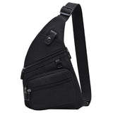 WIAOFELLAS  -  Anti Theft Travel Bag for Men Multifunctional Fanny Pack Large Capacity Waterproof Shoulder Crossbody Bag Solid Sports Chest Bag