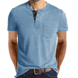 WIAOFELLAS  -  T Shirt for Men Summer Casual Solid Color Short Sleeve T Shirt for Man Polo Men High Quality Mens T-Shirts