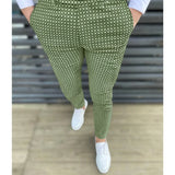 WIAOFELLAS  -  New Plaid Spot Pants For Men Fashion Business Casual Long Trousers Men Suit Pants Wedding Party Dress Social Clothing Breat