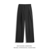WIAOFELLAS  -  Black Suit Pants Men Fashion Society Mens Dress Pants Korean Casual Wide Leg Pants Mens Office Formal Trousers Large Size 5XL