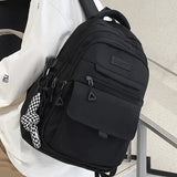 WIAOFELLAS  -  Nylon Backpack for Student Black Teenager Large Sweethearts Serviceable Travel Rucksack High Quality Unisex Laptop Knapsack