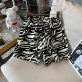 Wiaofellas  -  Men's New Fashionable Zebra Print Casual Versatile Straight Loose Shorts