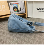 WIAOFELLAS  -  Denim messenger bag men's shoulder bag women's new design niche design fashion brand student mobile phone bag