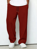 Wiaofellas  -  New Four Seasons Solid Color Trousers Loose Casual Sports Straight Pants