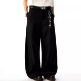 WIAOFELLAS  -  Mens Trousers Crescent Silhouette Casual Pants Summer Streetwear Fashion Daily Outdoor Versatile Wide-Leg Pants Men'S Clothing