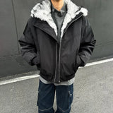 WIAOFELLAS  -  Autumn Winter Fashion Casual Jacket Plus Velvet Thickened Jacket High Quality Heavy Solid Color Canvas Trendy Cotton Jacket Men