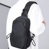 WIAOFELLAS  -  Fashionable And Cool Men's Crossbody Bag Lightweight Senior Waterproof Fabric Small Chest Bag Casual   Simplicity Shoulder Bag