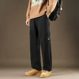 WIAOFELLAS  -  American work pants  men's new style loose straight spring and autumn wide-leg pants design casual trousers