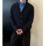 WIAOFELLAS  -  Fashionable spring and summer thin cool breathable long-sleeved lapel knitted cardigan versatile retro top