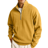 WIAOFELLAS  -  Spring Autumn New Men's Half Standing Collar Zipper Polo Sweatshirts Men Casual Pullovers Daily Sportswear Long Sleeve Clothing