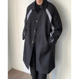 WIAOFELLAS  -  Men's Trench Coat Windbreaker Mid Long Handsome Autumn Casual Outwear